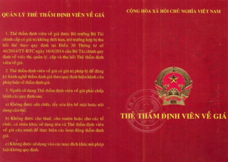 Thẻ thẩm định viên về giá sắp được cấp thành 2 loại riêng biệt